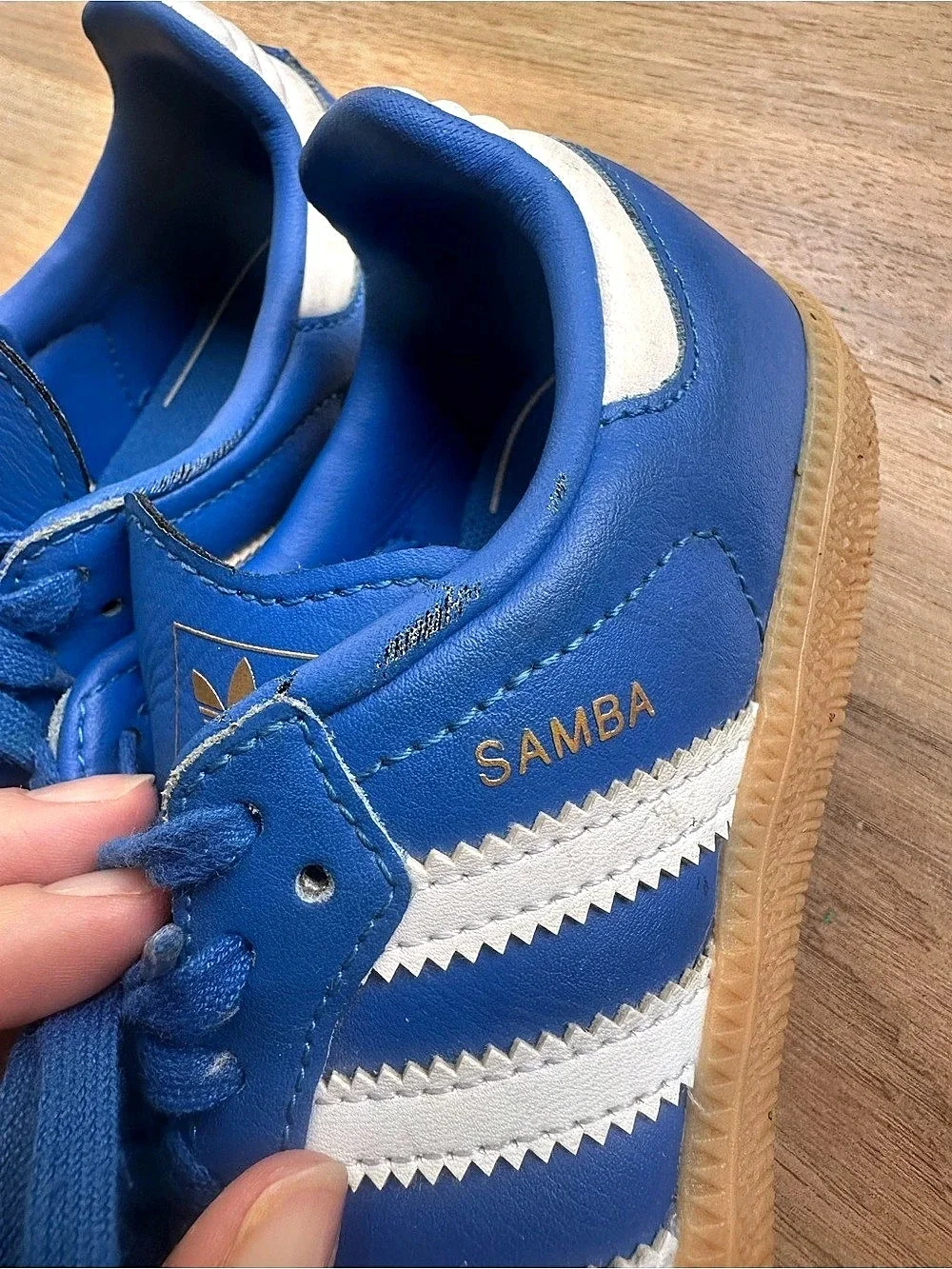 adidas Samba OG Shoes Kids Blue & White US 11
